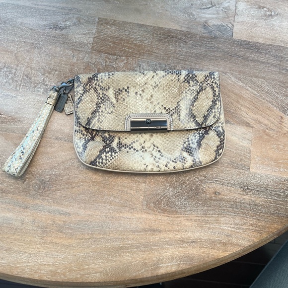 Coach Kristin Python Wristlet - Picture 7 of 14